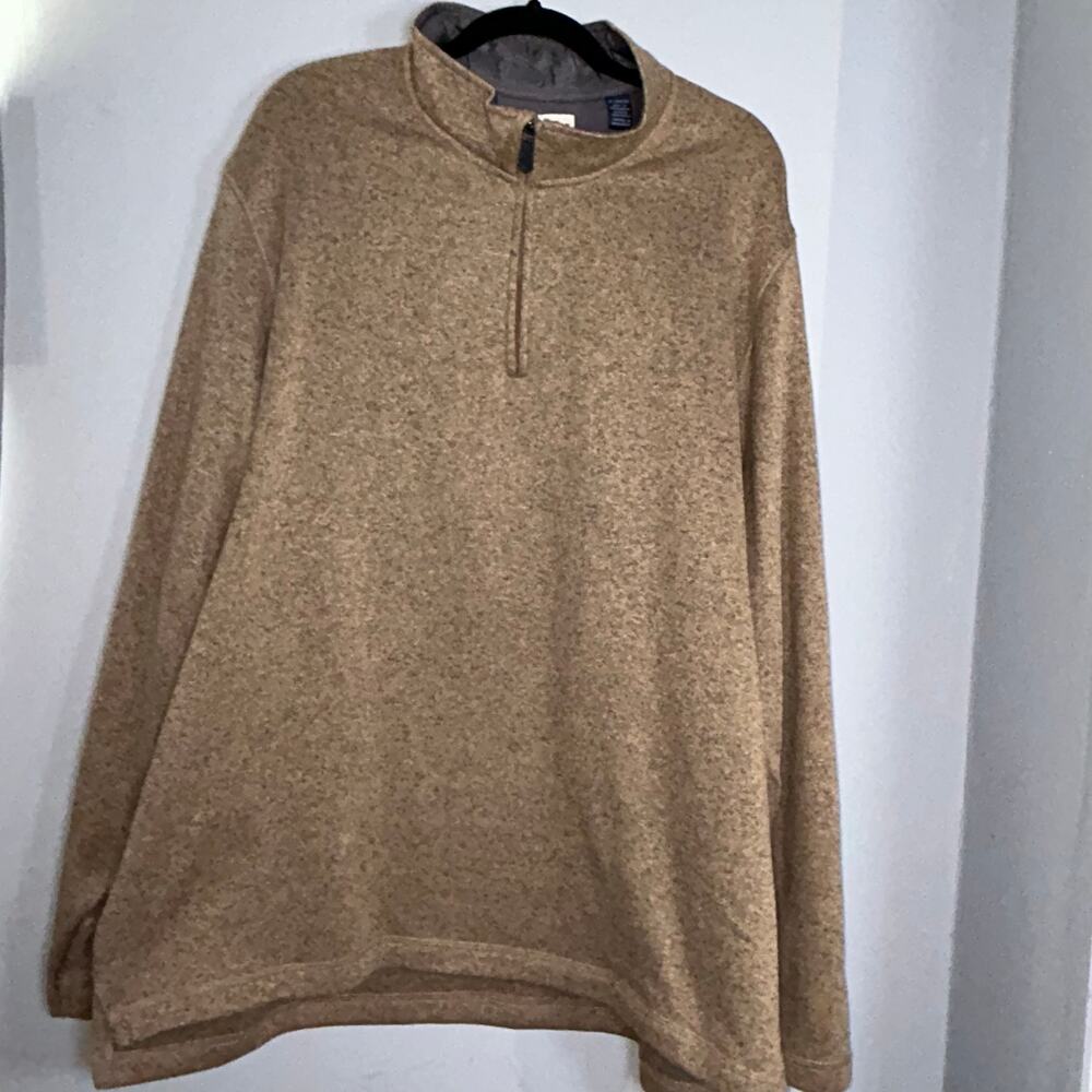 Wrangler 1/4 Zip Pullover, Brown Marl color, Sz XL